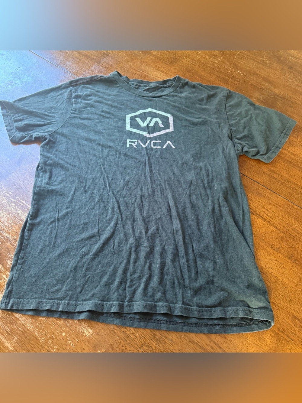 RVCA Men's Dark Navy Hex Logo Short Sleeve Tee